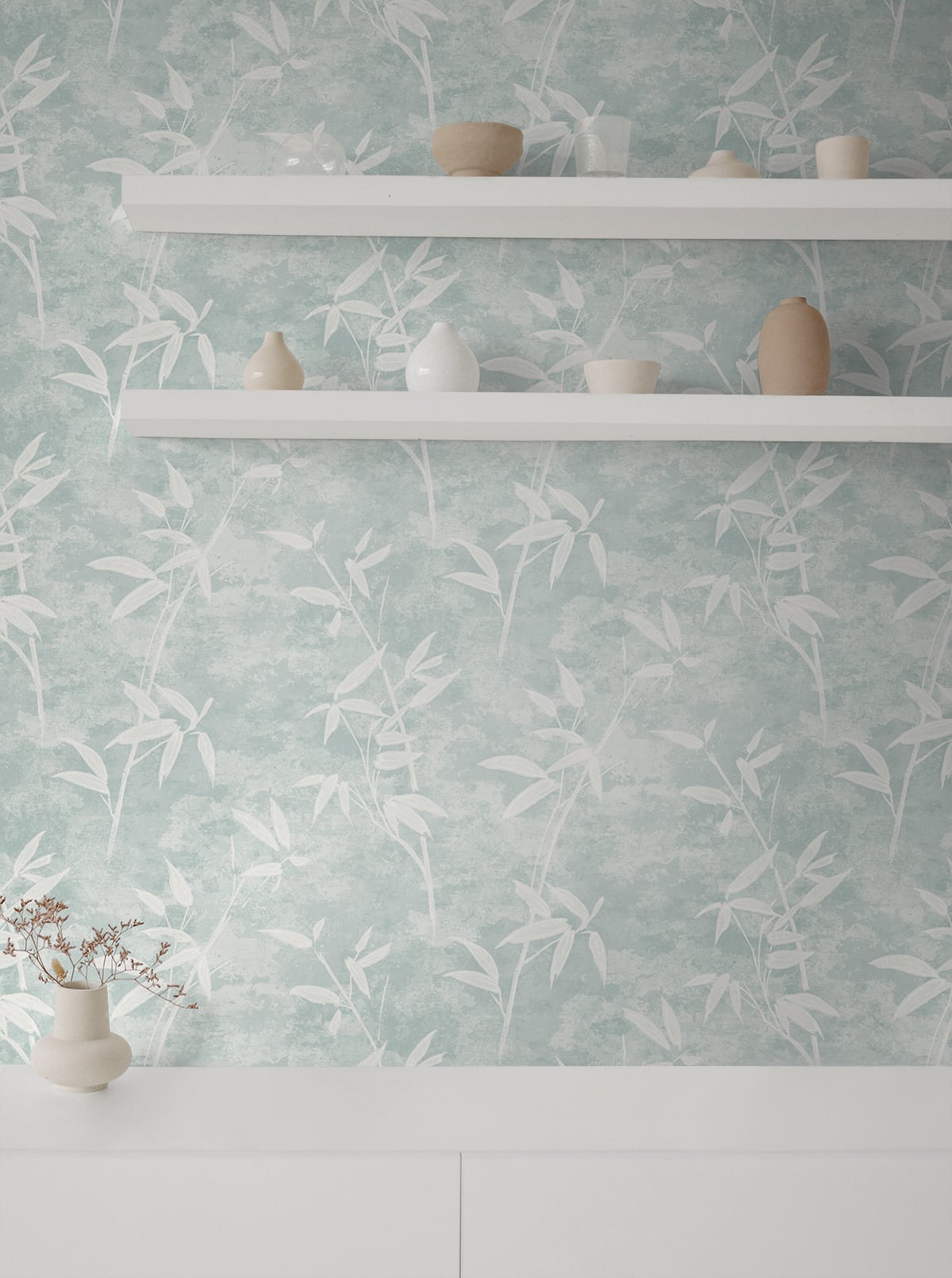 Honshu Bamboo Lakeside by Japandi Style Botanical Bamboo Wallpaper – Seabrook Designs JP10902