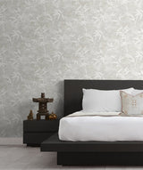 Honshu Bamboo Henon Gray by Japandi Style Botanical Bamboo Wallpaper – Seabrook Designs JP10908