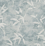 Honshu Bamboo Blue Smoke by Japandi Style Botanical Bamboo Wallpaper – Seabrook Designs JP10912-Sample