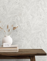 Mari Fog by Japandi Style Botanical Vinyl Wallpaper – Seabrook Designs JP11018