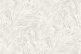 Mari wallpaper in Fog, a soft grey botanical frond pattern with a matte finish.