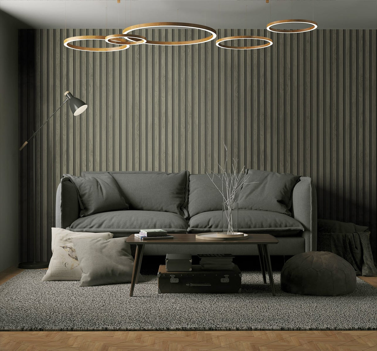 Jun Shadow by Japandi Style Wood Slat Wallpaper – Seabrook Designs JP11108