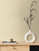 Mika Wheat by Japandi Style Weave Wallpaper – Seabrook Designs JP11203