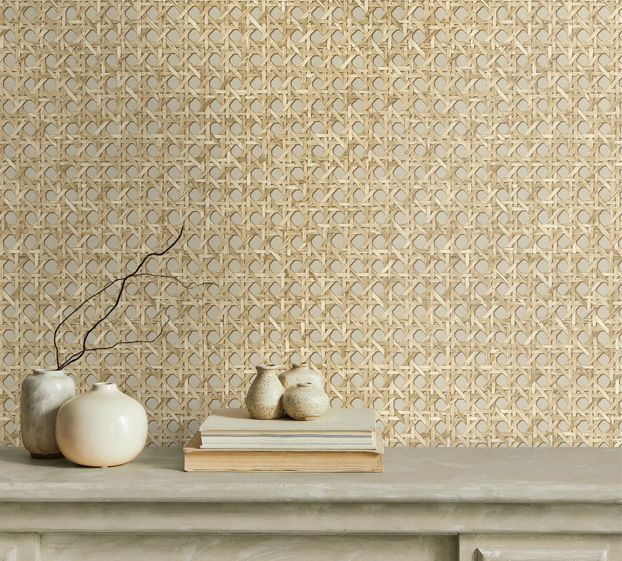 Mika Hemp by Japandi Style Textured Weave Wallpaper – Seabrook Designs JP11205