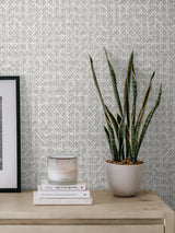 Mika Harbor Grey by Japandi Style Woven Texture Wallpaper – Seabrook Designs JP11208