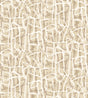 Abstract beige and ivory linework wall mural in a cafe latte color palette