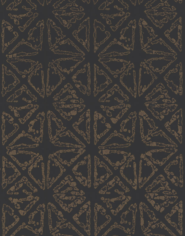 Empire Diamond Black & Gold Geometric Wallpaper - York KT2110