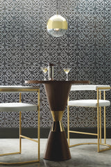 Empire Diamond Grey Wallpaper with Geometric Diamond Pattern, Non Woven Unpasted - York KT2111
