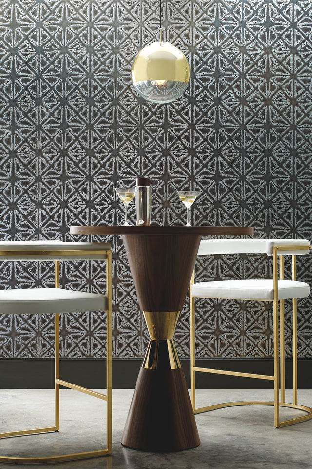 Empire Diamond Grey Wallpaper with Geometric Diamond Pattern, Non Woven Unpasted - York KT2111