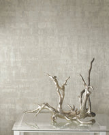 Liquid Metal Pearl Wallpaper with Shimmering Textured Metallic Look - York KT2134