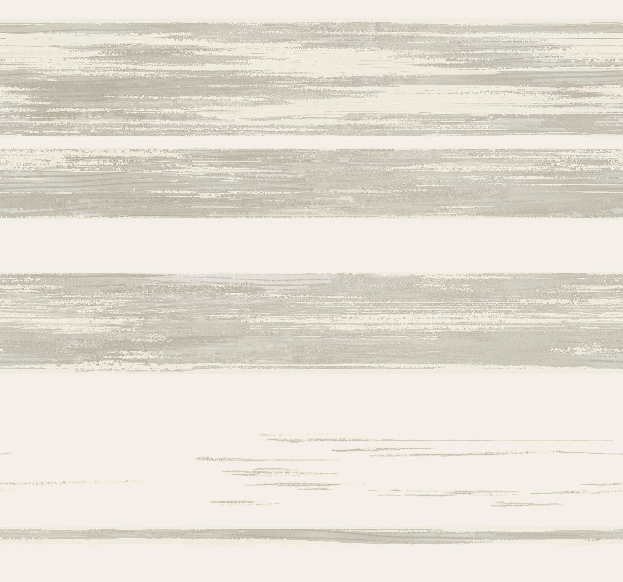 Horizontal Dry Brush White & Grey Wallpaper with Striped Painterly Brushstroke Pattern - York KT2155