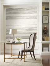 Horizontal Dry Brush White & Grey Wallpaper with Striped Painterly Brushstroke Pattern - York KT2155