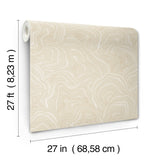 Geodes Cream Wallpaper with Layered Geometric Stone Motif - York KT2161