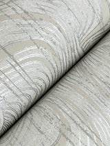 Geodes Taupe Wallpaper with Metallic Raised-Ink Geode Pattern - York KT2164
