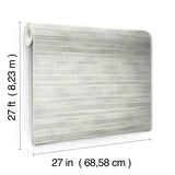 Dreamscapes Grey Textured Horizontal Stripe Wallpaper - York KT2182