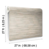 Dreamscapes Taupe Wallpaper with Textured Horizontal Stripe - York KT2183