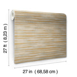 Dreamscapes Gold Textured Horizontal Stripe Wallpaper - York KT2186