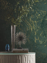Polished Marble Green Wallpaper with Modern Marble Pattern - York KT2222