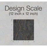 Polished Marble Black Wallpaper with Modern Marble Veining - York KT2224