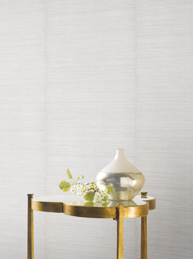 Silk Elegance White Wallpaper with Woven Silk Texture - York KT2243N
