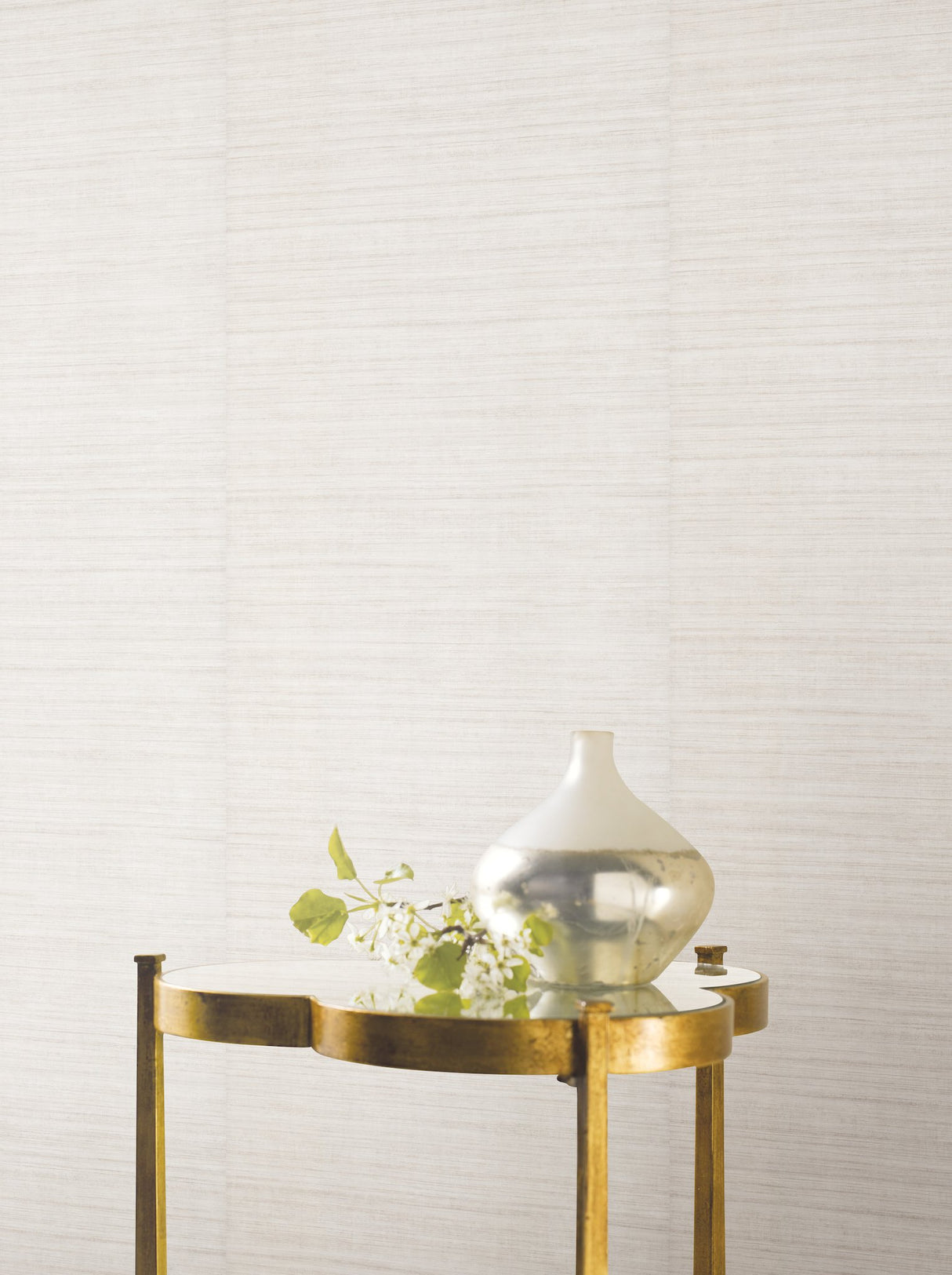 Silk Elegance Pearl Wallpaper with Textured Silk Weave - York KT2244N