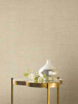 Silk Elegance Tan Wallpaper with Textured Silk-Weave Look - York KT2247N