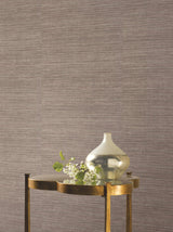 Silk Elegance Brown & Red Wallpaper with Woven Silk Texture - York KT2251N