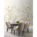 Flowering Vine Chino White Wall Mural with Chinoiserie Botanical Birds Pattern - York KT2262M