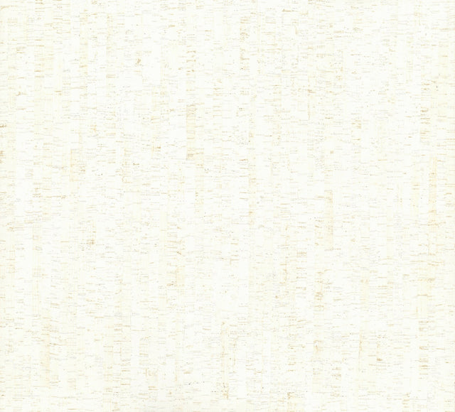 Plain Bamboo White Cork Wallpaper with Textured Botanical Motif - York LC7145