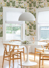 A Bit of Folk Yellow Peel & Stick Wallpaper with Whimsical Botanical Floral Pattern - NuWallpaper LDS4578