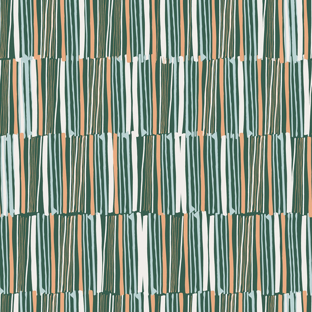Thistle Green Abstract Brushstroke Peel & Stick Wallpaper with Distressed Texture - NuWallpaper LDS4580