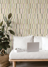 Thistle Yellow Peel & Stick Wallpaper with Abstract Distressed Texture NuWallpaper LDS4581