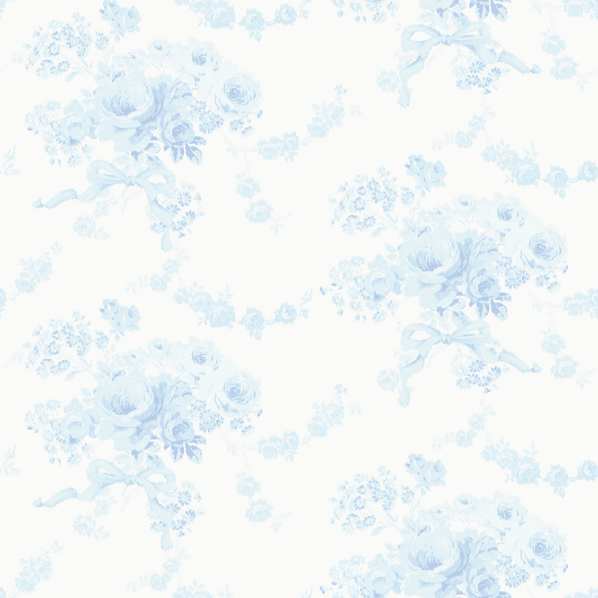 Champagne Harbor Powdered Blue Peel & Stick Wallpaper by NuWallpaper LoveShackFancy - LFS6434