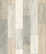 Pallet Board Grey Wallpaper with Rustic Wood Plank Pattern - York LG1400