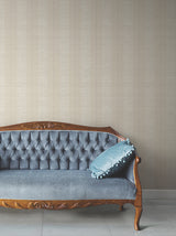 Colbert Stripe Taupe Textured Wallpaper by Antonina Vella Raised Ink Metallic Stripes Non Woven - LL3209