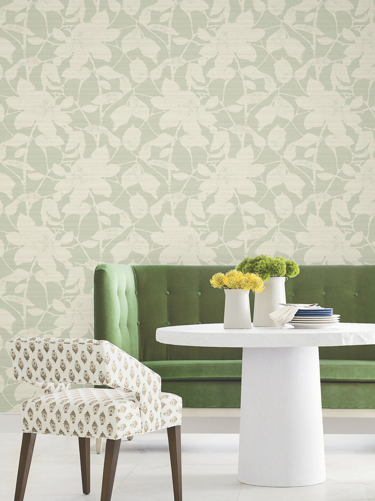 Solange Sage Botanical Wallpaper by Antonina Vella - LL3216