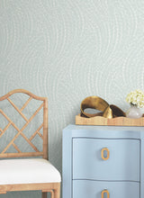 Willow Song Light Blue by Antonina Vella Traditional Botanical Non Woven Unpasted Sidewall Wallpaper from Layered Luxe - LL3220