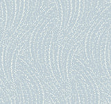Willow Song Sky Blue Botanical Wallpaper by Antonina Vella - LL3223, featuring white willow branches on a soft sky blue non woven background