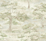Moreno Green Woodland Wallpaper by Antonina Vella - LL3224