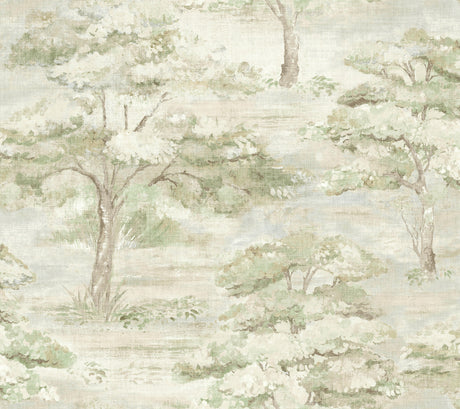Moreno Green Woodland Wallpaper by Antonina Vella - LL3224
