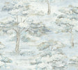 Moreno Blue Woodland Wallpaper by Antonina Vella - LL3226