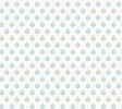Serene Villa Teal Floral Stamp Wallpaper by Antonina Vella - LL3233