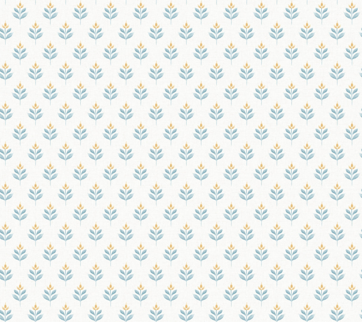 Serene Villa Teal Floral Stamp Wallpaper by Antonina Vella - LL3233
