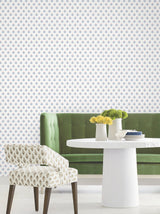 Serene Villa Red Floral Stamp by Antonina Vella Layered Luxe Traditional Botanical Non Woven Unpasted Washable Strippable Wallpaper - LL3235