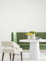 Serene Villa Moss by Antonina Vella Floral Stamp Traditional Botanical Unpasted Non Woven Sidewall Wallpaper - LL3237