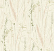 Meadow Splendor Salmon Botanical Wallpaper by Antonina Vella - LL3238