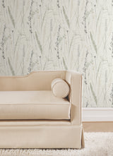 Meadow Splendor Charcoal by Antonina Vella Unpasted Non Woven Botanical Prairie Grass Wallpaper Roll 27 in x 27 ft - LL3240