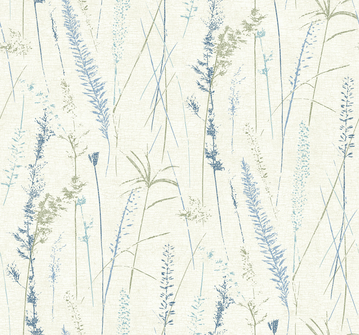 Meadow Splendor Blue Botanical Wallpaper by Antonina Vella - LL3242
