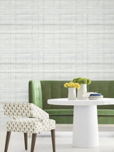 Vanishing Point Seafoam by Antonina Vella Striated Abstract Non Woven Unpasted Residential Wallpaper from Layered Luxe Collection - LL3244