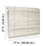 Vanishing Point Grey Striated Wallpaper by Antonina Vella Layered Luxe Non Woven Unpasted Sidewall - LL3246